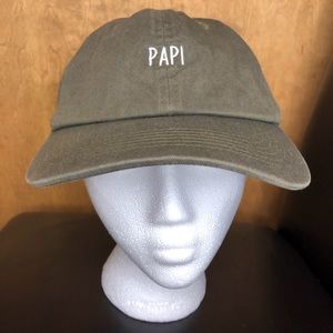 UNISEX Olive Green “PAPI” Dad Hat